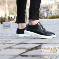 کتونی مشکی zara زیره سفید چسبی و بتد دار