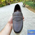 کالج فیلی رنگ بافتی زیره سفید دور دوخت