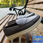 کالج فیلی رنگ بافتی زیره سفید دور دوخت