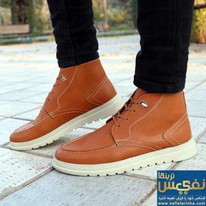 نیم بوت عسلی زیره سفید