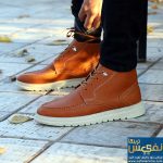 نیم بوت عسلی زیره سفید