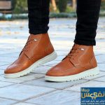 نیم بوت عسلی زیره سفید