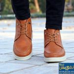 نیم بوت عسلی زیره سفید