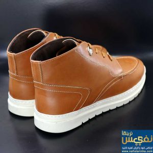 نیم بوت عسلی زیره سفید مردانه