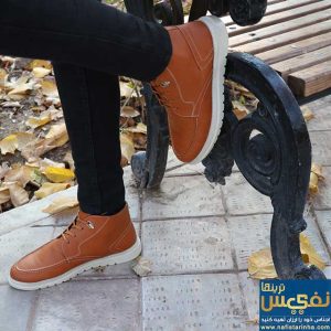نیم بوت عسلی زیره سفید