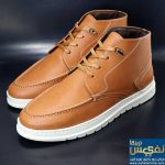 نیم بوت عسلی زیره سفید مردانه