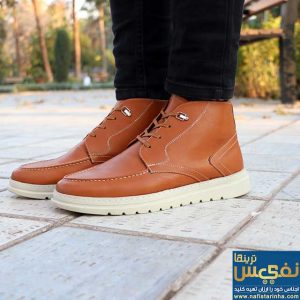 نیم بوت عسلی زیره سفید