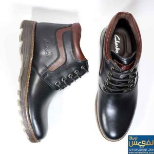 نیم بوت چرم طبیعی کلارک رنگ مشکی