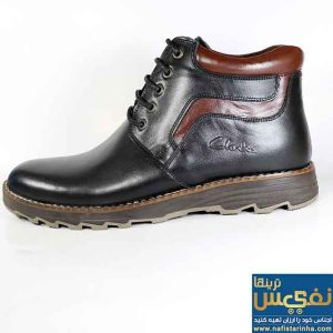 نیم بوت چرم طبیعی کلارک رنگ مشکی