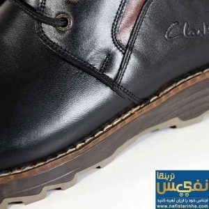 نیم بوت چرم طبیعی کلارک رنگ مشکی