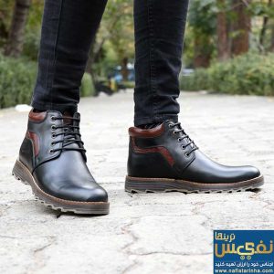 نیم بوت چرم طبیعی کلارک رنگ مشکی