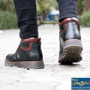 نیم بوت چرم طبیعی کلارک رنگ مشکی