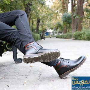 نیم بوت چرم طبیعی کلارک رنگ مشکی