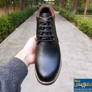 نیم بوت چرم طبیعی کلارک رنگ مشکی