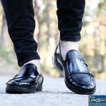 کالج مردانه نقابدار مشکی ورنی