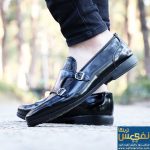 کالج مردانه نقابدار مشکی ورنی