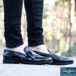 کالج مردانه نقابدار مشکی ورنی