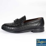 کفش-کالج-مردانه-مشکی-لوزی-منگوله-دار