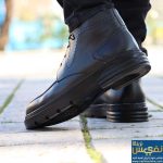 نیم بوت تسلا مردانه مشکی دور دوخت