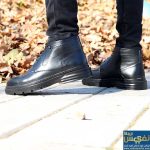 نیم بوت تسلا مردانه مشکی دور دوخت