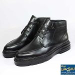 نیم بوت تسلا مردانه مشکی دور دوخت