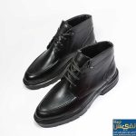 نیم بوت تسلا مردانه مشکی دور دوخت