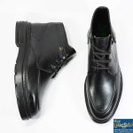 نیم بوت تسلا مردانه مشکی دور دوخت